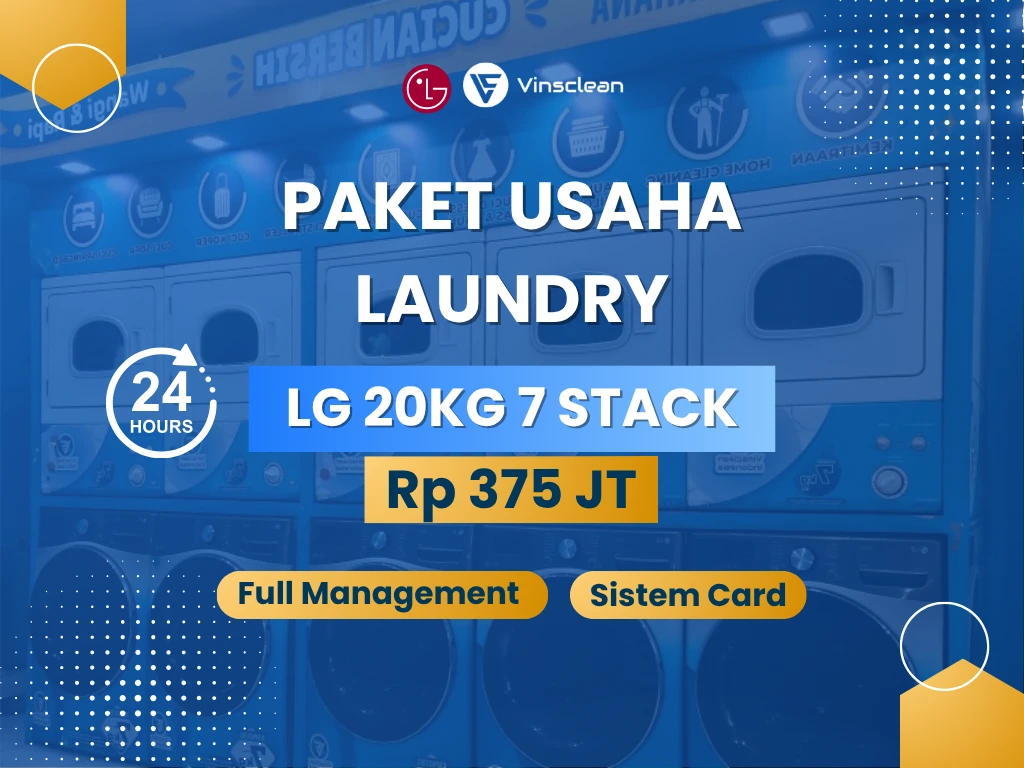 Paket Usaha Laundry LG 20KG 7 Stack